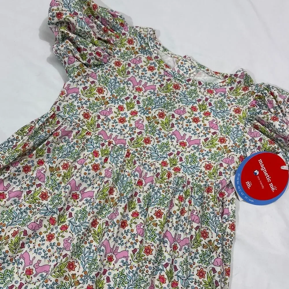 NWT Magentic Me Girls 5 Hip Hop Tiered Modal Dress Casual Easter Spring Fun